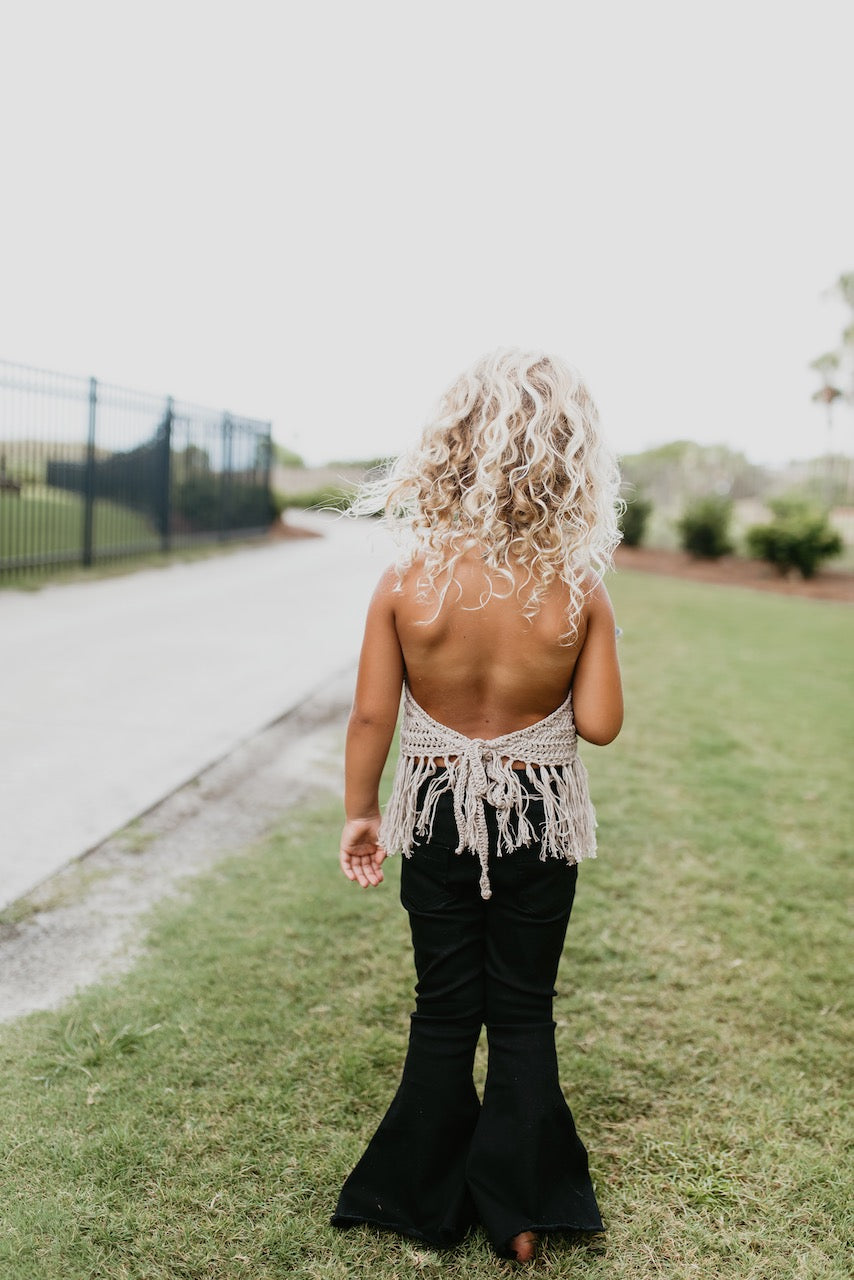 Black Denim Flare Pant