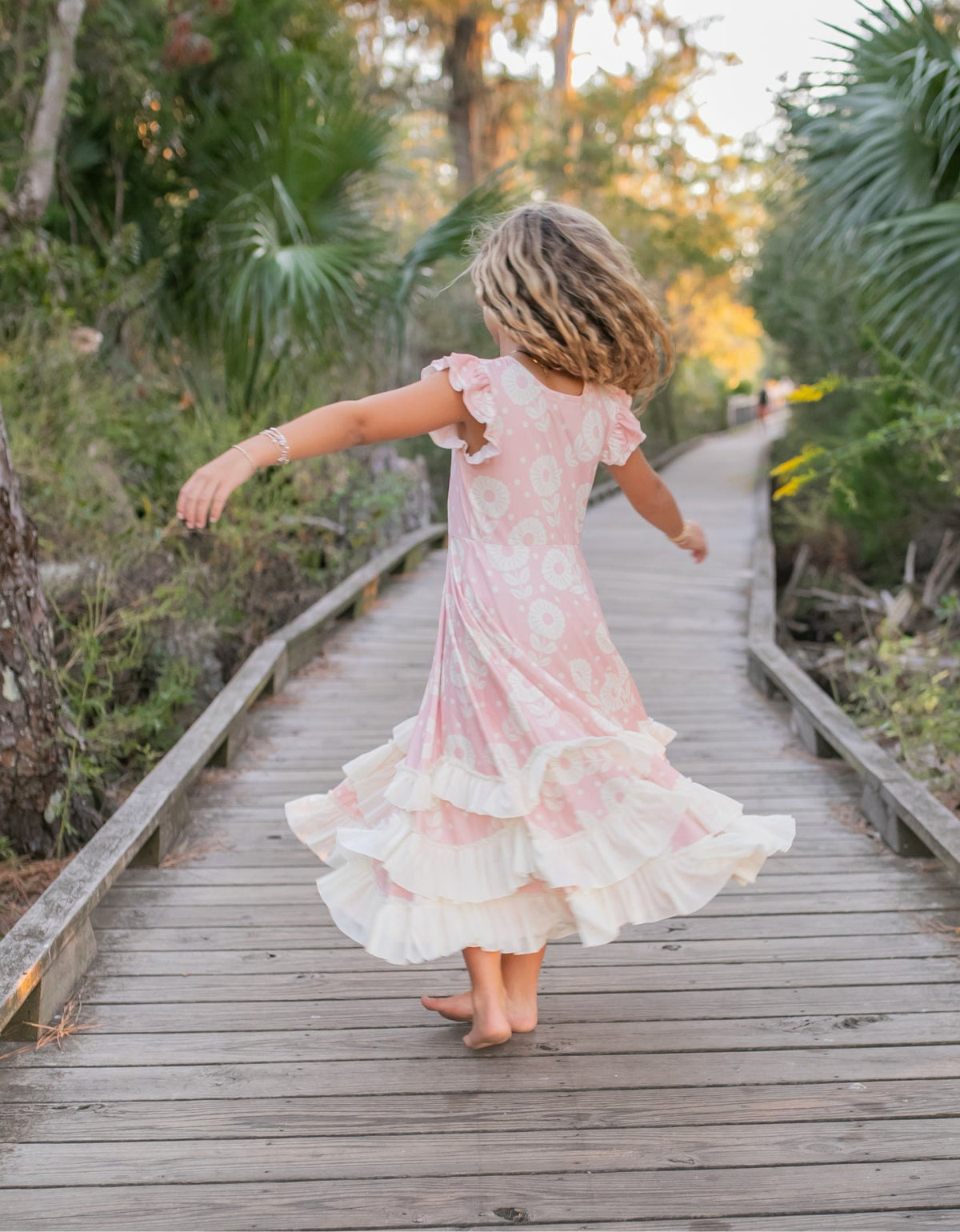 Bella Dusty Rose Ruffles Dress
