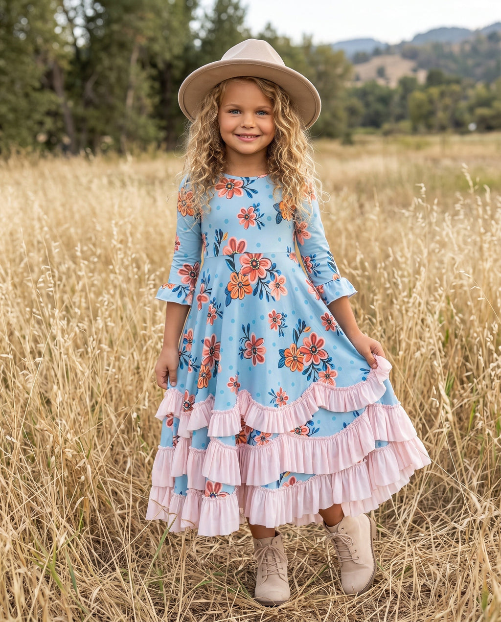Bella Winter Garden Ruffles Dress
