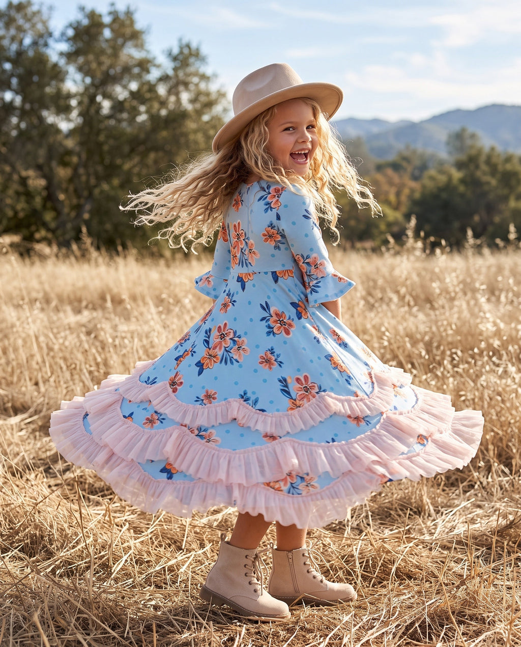 Bella Winter Garden Ruffles Dress