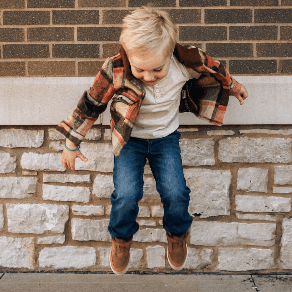 Brown & Rust Plaid Flannel - Child