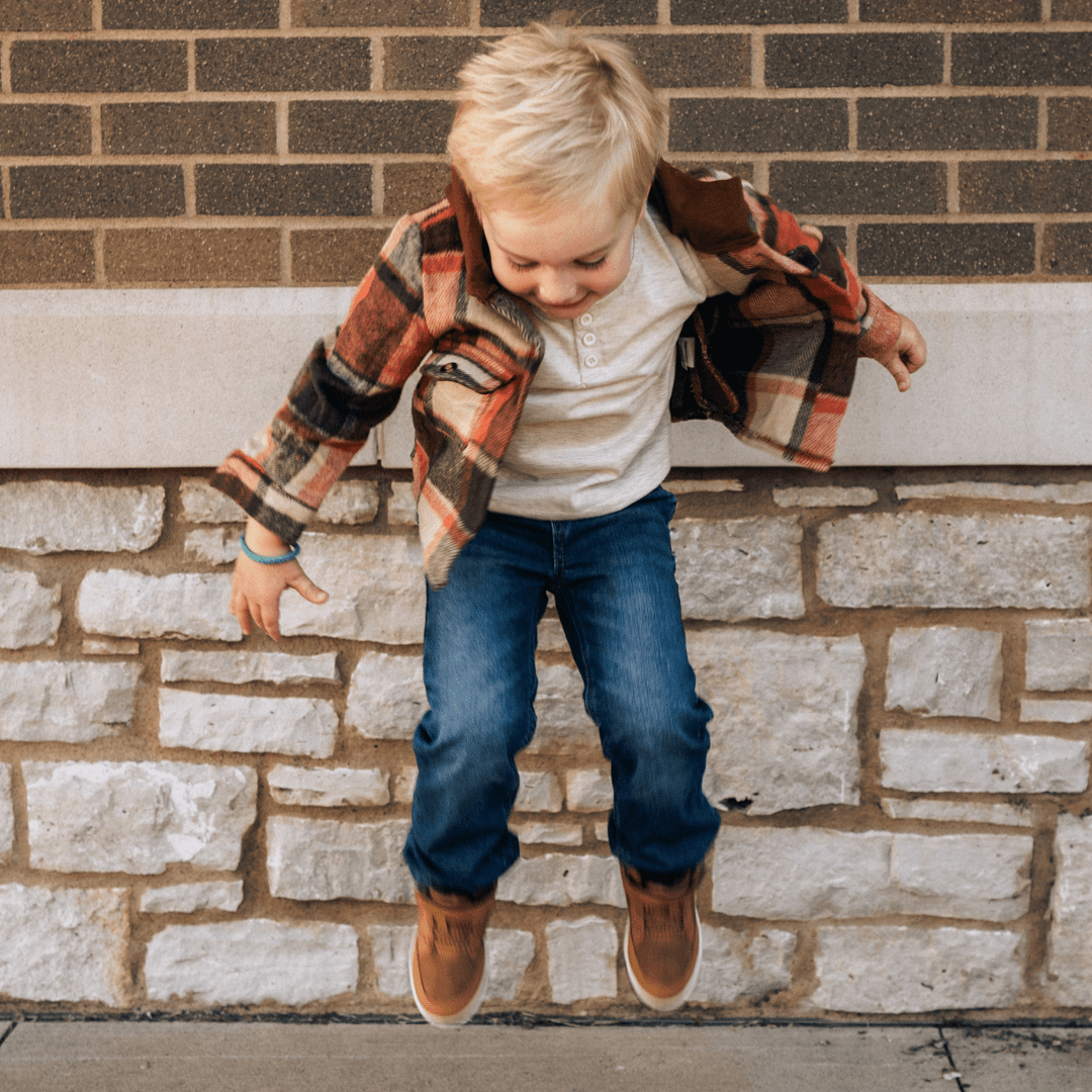 Brown & Rust Plaid Flannel - Child